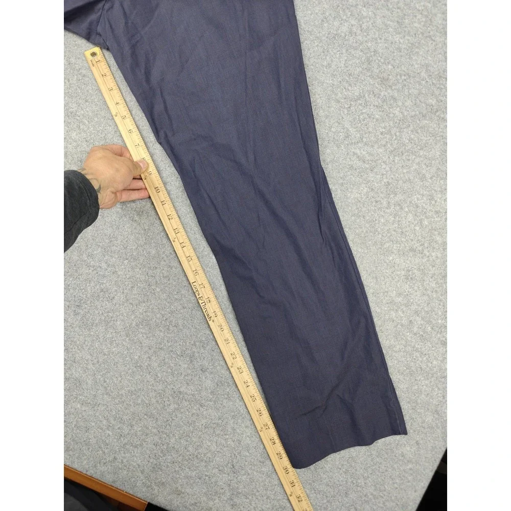 Banana Republic Pants Mens‎ 33x32 Blue Non-Iron Slim Fit Cotton Dress Check
